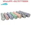 500 pcs Clay poker chips with silver aluminum case set include 2 sets poker cards and 1 white dealer 5