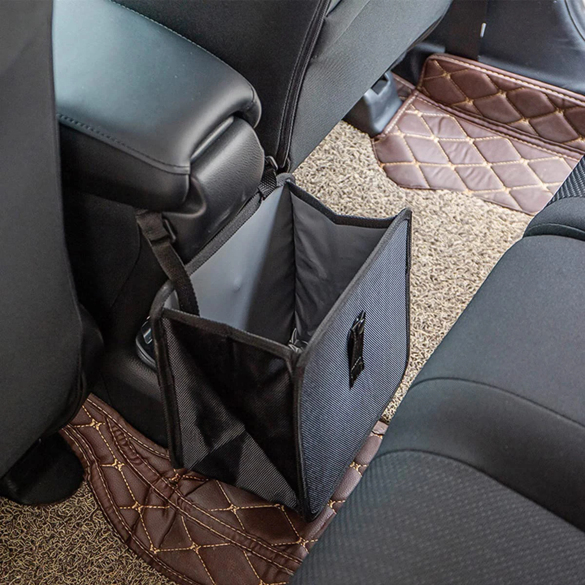 Car Trash Can 6.5L Adjustable Strap Waterproof Foldable Portable Organizer Bin
