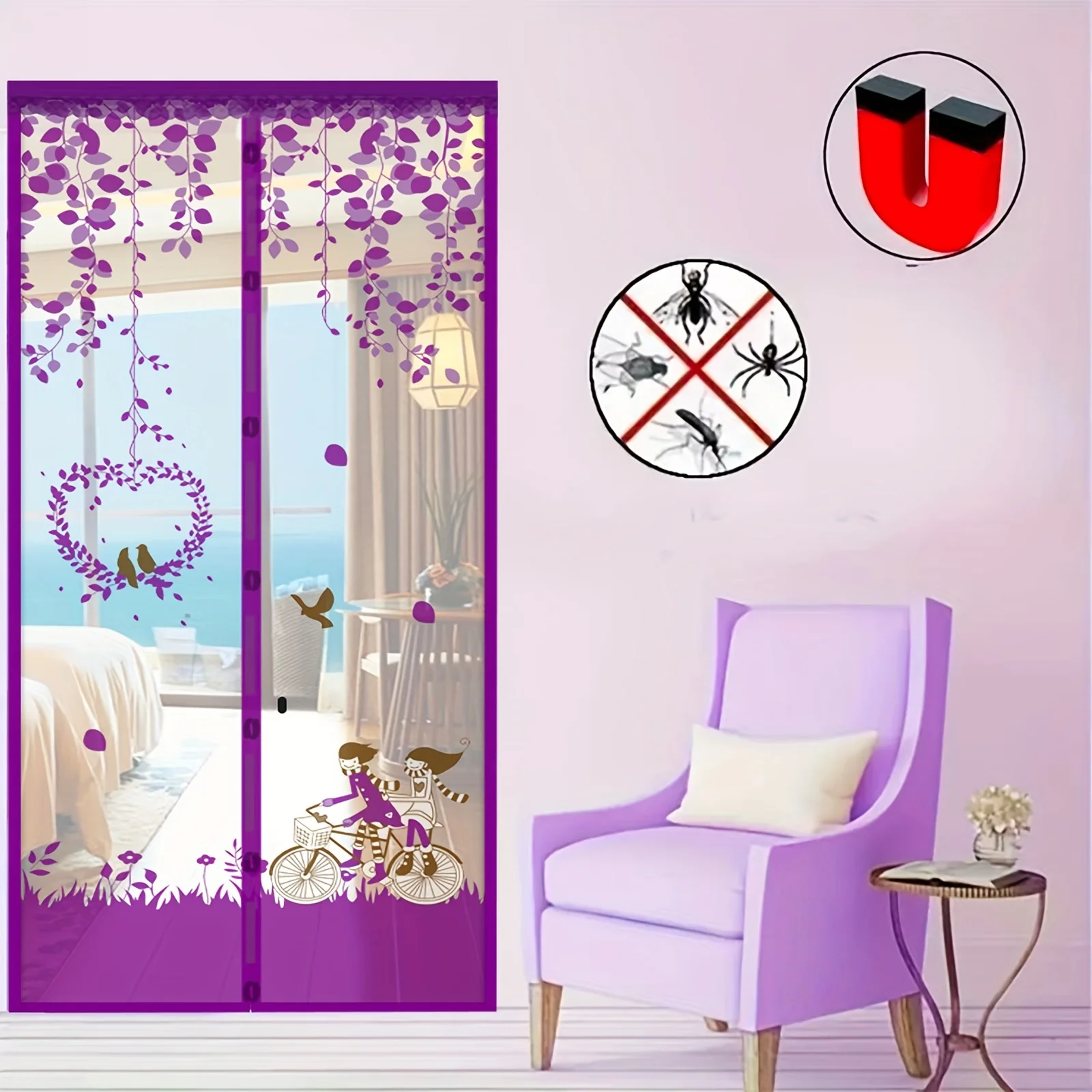 1PCS Anti-Mosquito Net Summer Automatic Closing Magnetic Mosquito Net Invisible Door Mesh Anti Bug Fly Partition Curtain