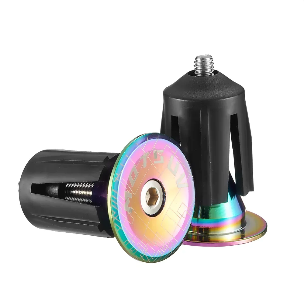 Bike plug laser-electroplated aluminum alloy plug mountain road car bicycle accessories handlebar Aluminium alloy