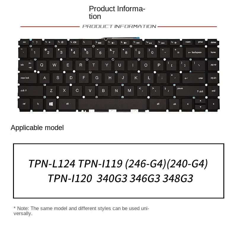 

Подходит для замены клавиатуры ноутбука HP 14-AC 14-AD TPN-l124 I119