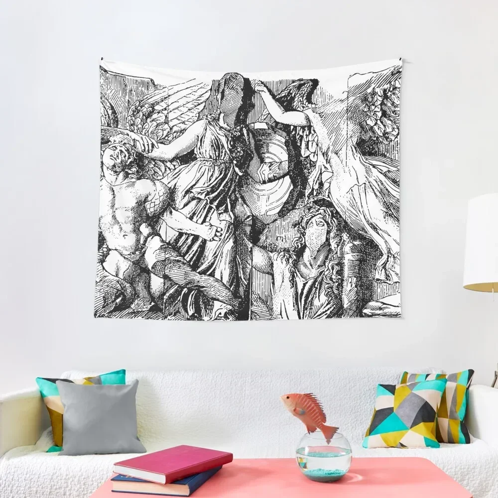 

Gigantomachy. Athena, Alkyoneus, Gaia Tapestry Home Decor Accessories Decor For Bedroom Tapestry