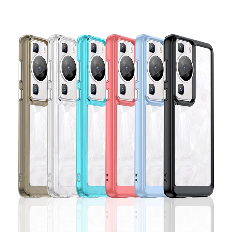 Per Huawei P60 Pro Case Huawei P60 Pro Cover Funda Antiurto Soft Tpu Silicone + Pc Cover Posteriore Protettiva Per Telefono Huawei P60 Pro