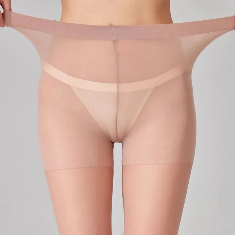 Bas De Jarretelles 5d &Agrave; Bout Renforc&eacute;, Sexy, Dos Cousu, Bo&icirc;te De Nuit, Transparent, En Soie, Non