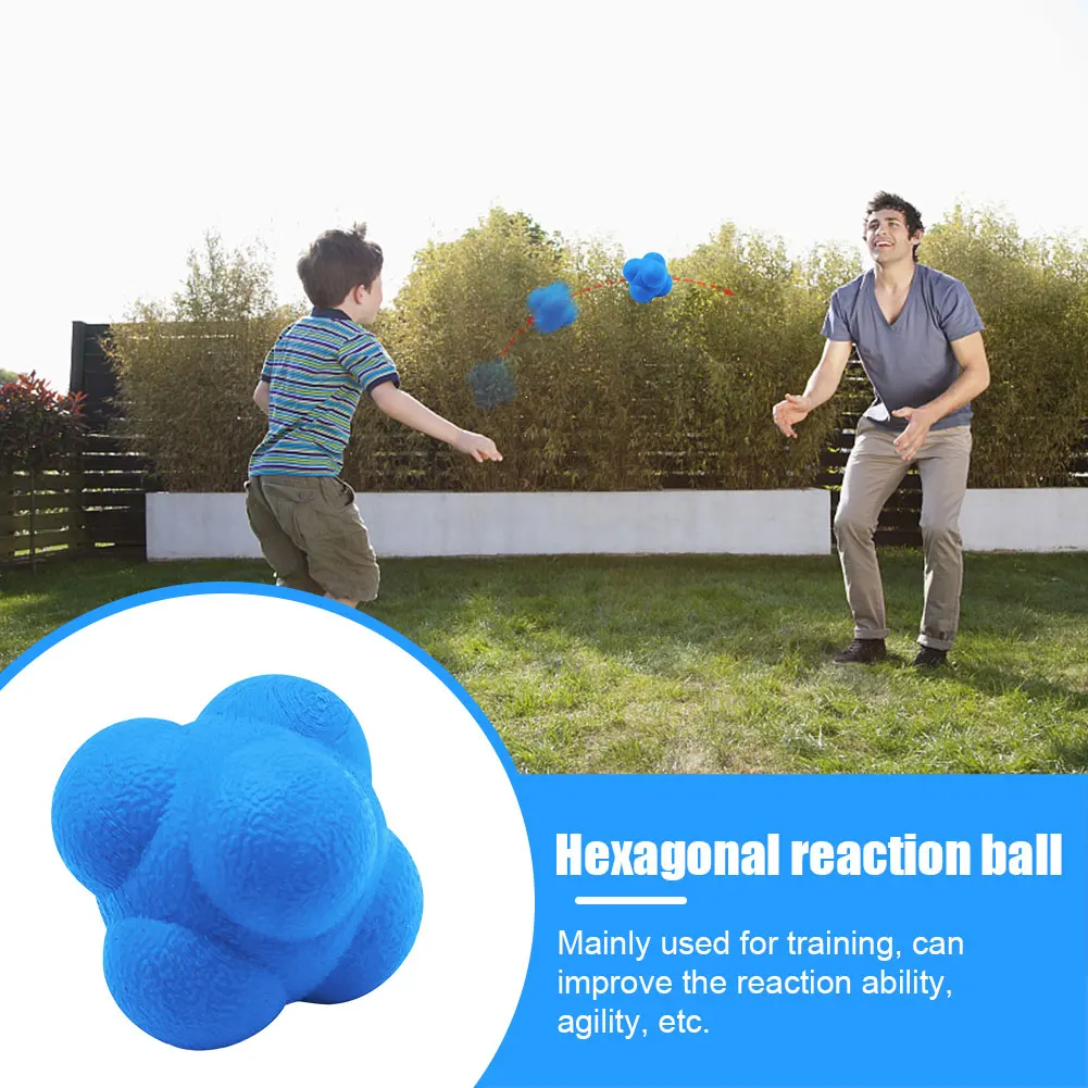 Agility training ball Hexagonal Reaction Ball Improvement Hand-Eye Reaction 5.5cm Football Soccer Baseball Training Ball for Children Adults