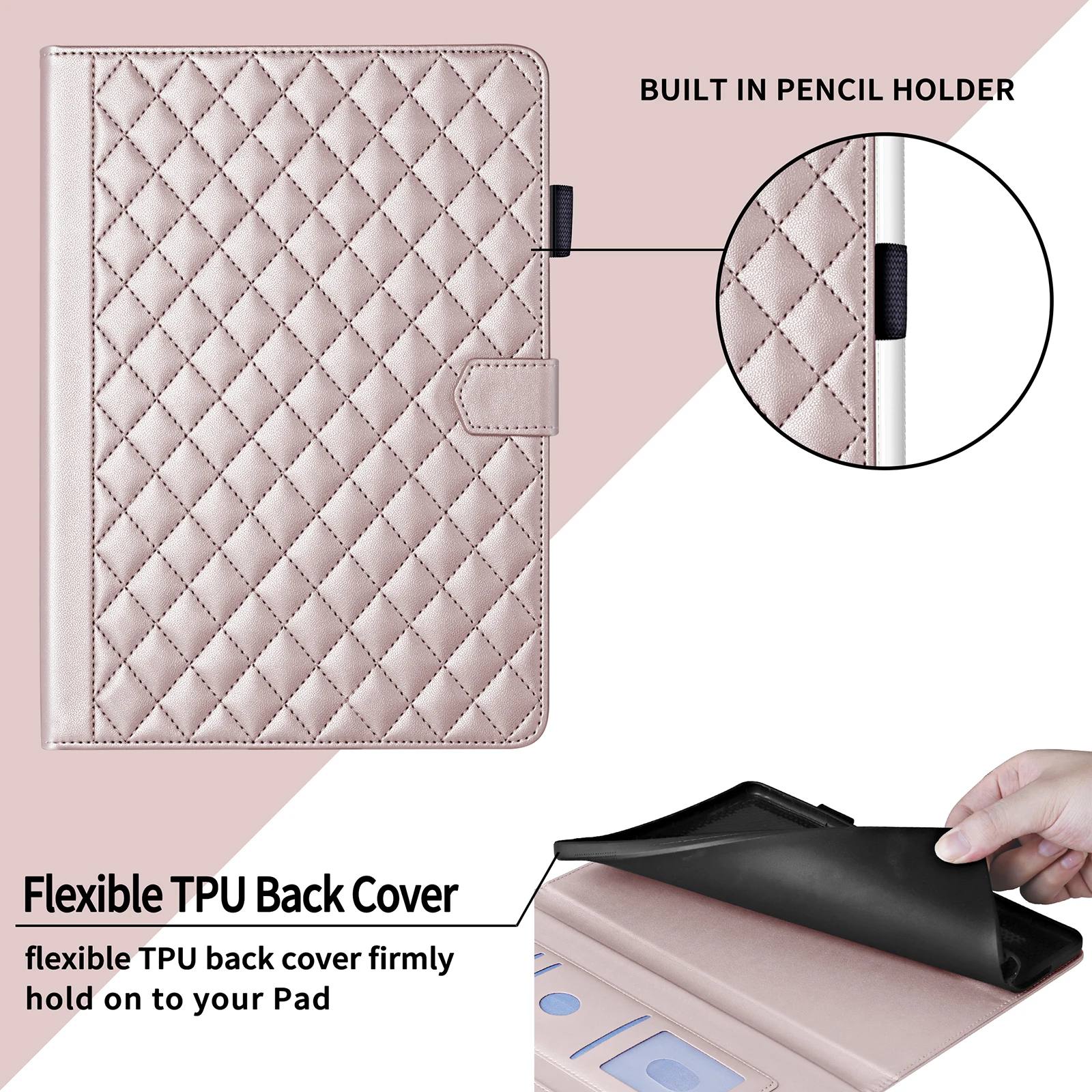 Diamond Back Silicone Magnetic Tablet Case