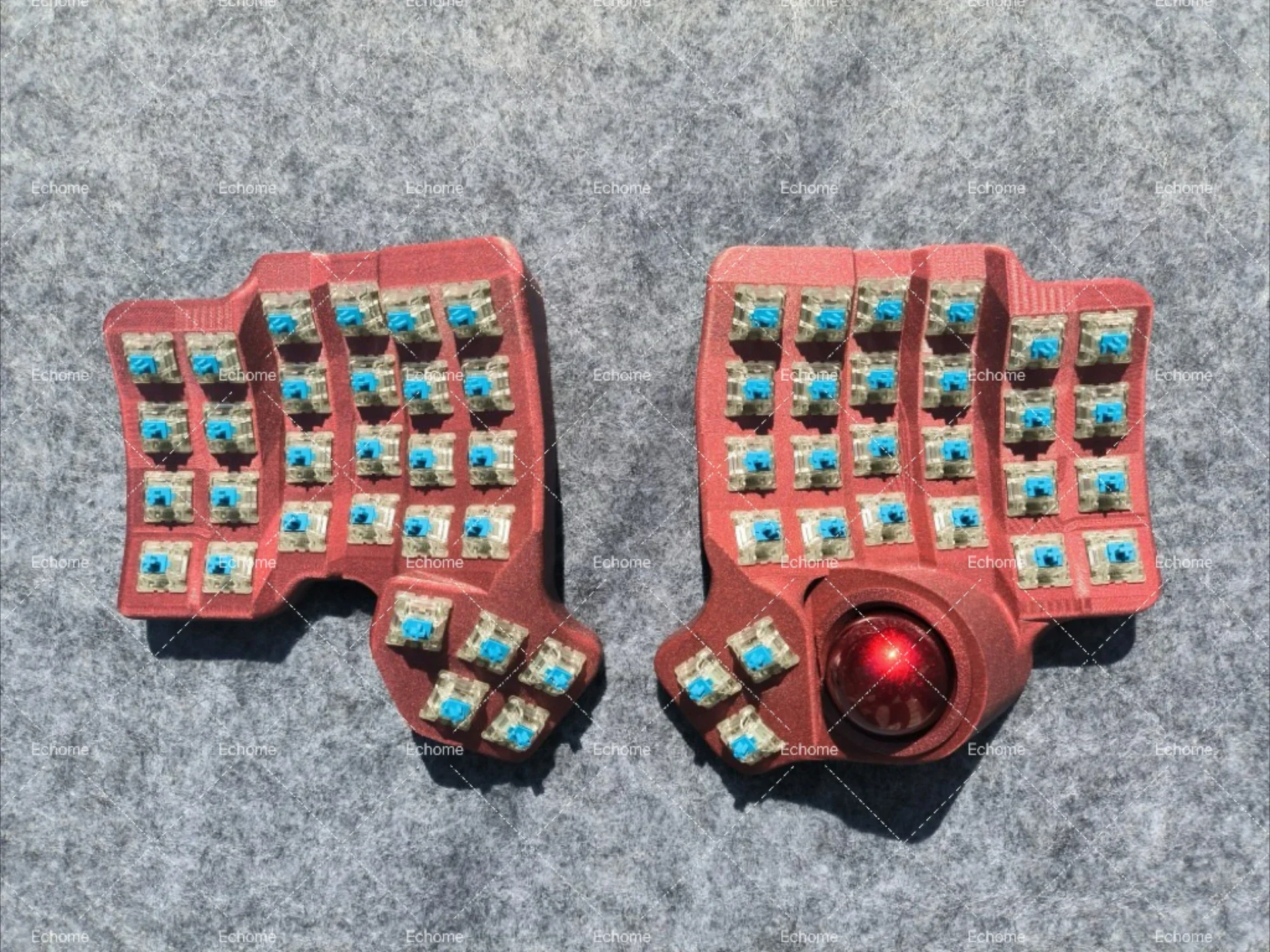 Charybdis-メカニカルキーボードキット,湾曲したトラックボール