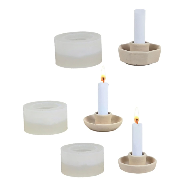 

Простая шестиугольная круглая форма для подсвечника, форма для эпоксидной смолы, форма для украшения стола