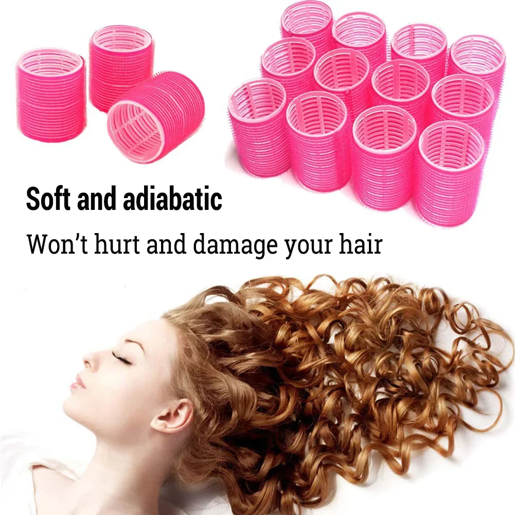 Hair Rollers Self Grip Hook Hair Curlers Heatless Hairs Roller Salon Hairs Dressing Curlers Jumbo Size Sticky Styling Tools hair curling tools