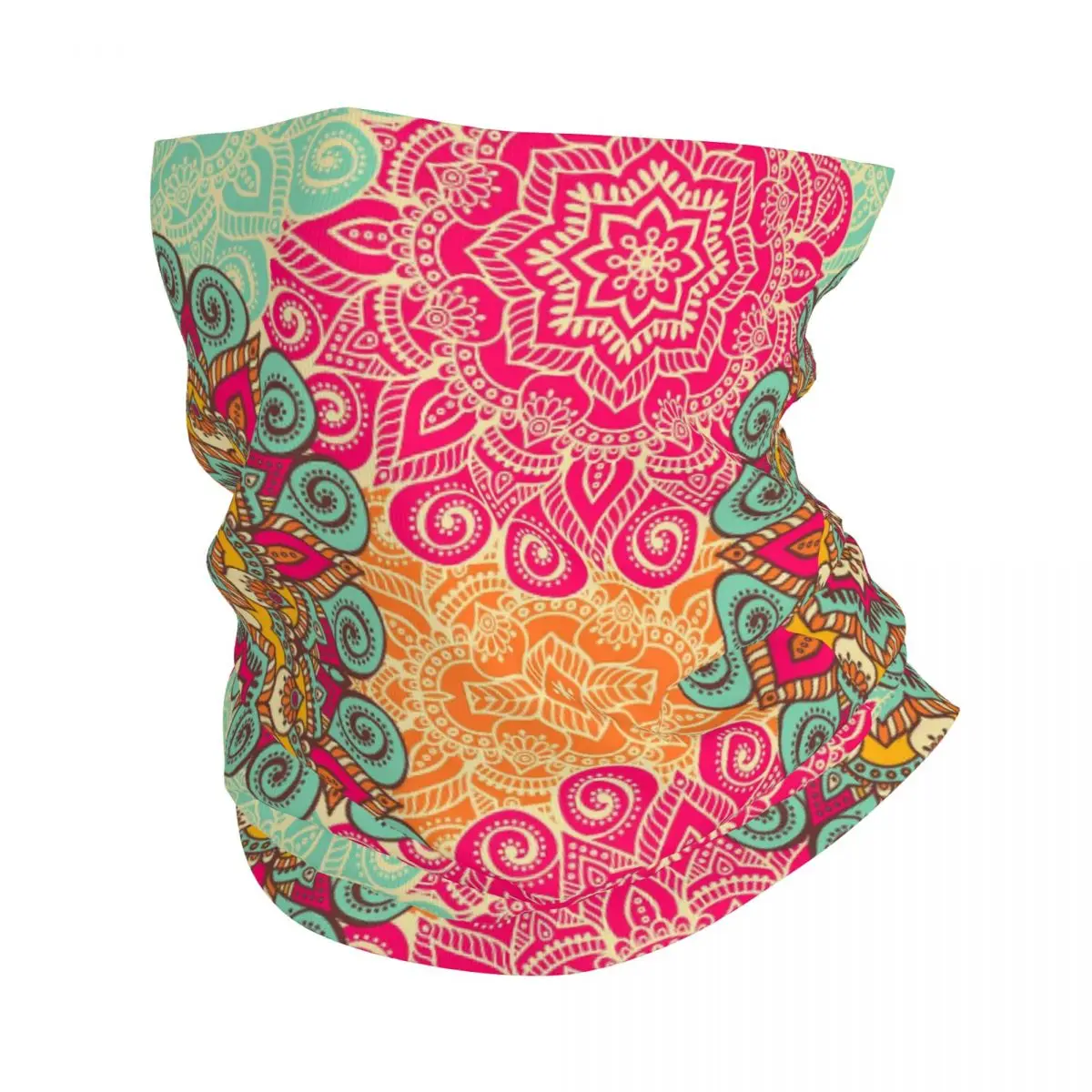 

Indian Mandala Bandana Neck Gaiter Printed Bohemian Balaclavas Face Scarf Multi-use Cycling Running Unisex Adult Winter