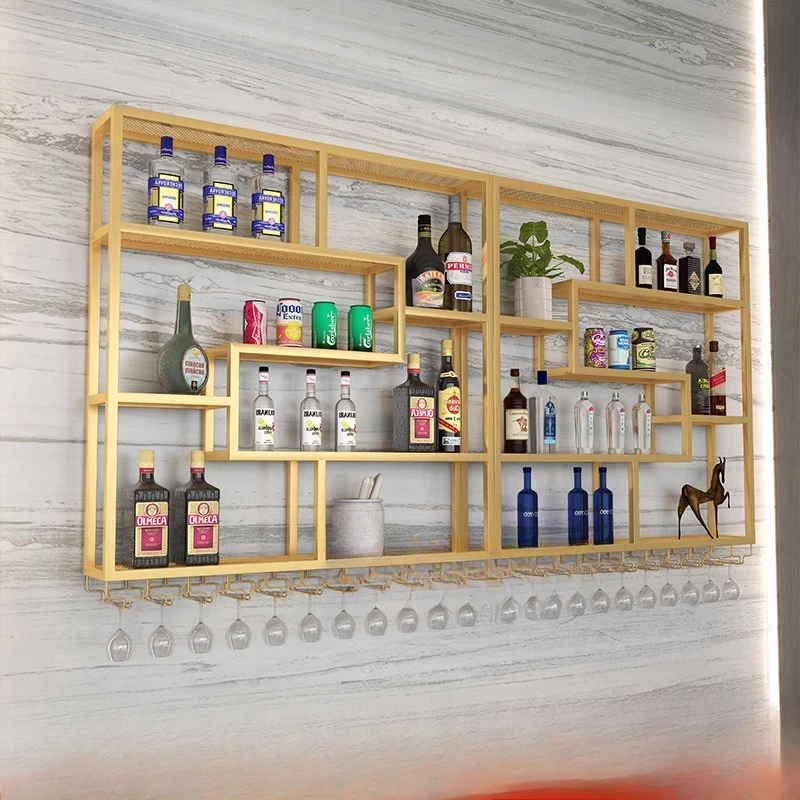 Storage Salon Luxe Cellar Wooden Stand Refrigerated Showcase Modern Luxury Wine Bar Cabinet Wall Whiskey Vitrina Display Cottage