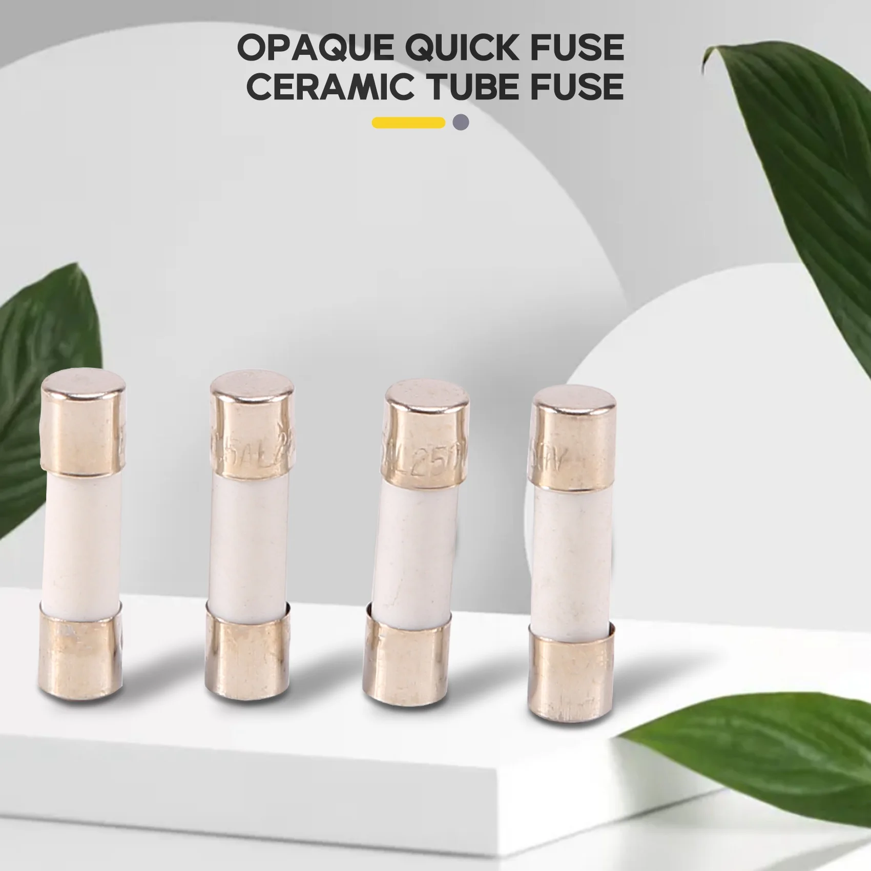 10Pcs 250V 0.5A 500mA Fast Blow Ceramic Fuses Tubes 5mm x 20mm