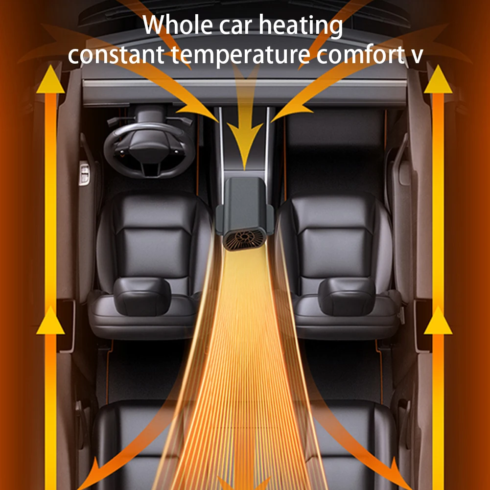 12V 200W Car Heater Demister 2-IN-1 Universal Electric Cooling Heating Fan Adjustable Windshield Defroster Defogging Demister