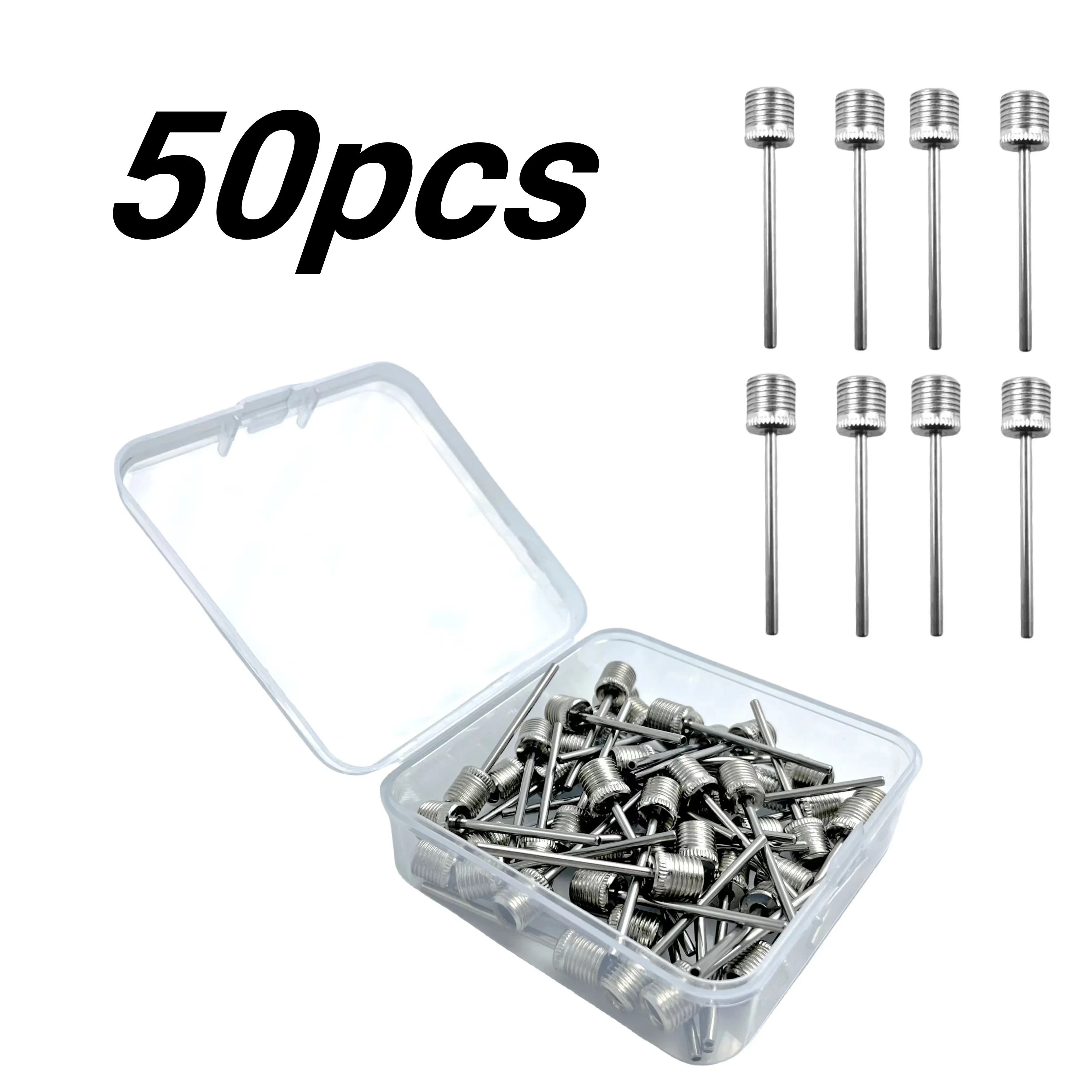 Sports Ball Standard Inflating Kit Ball Air Pump Needles for Soccer Balls Basketballs Volleyballs Footballs 50pcs ball inflating pump ball inflating needle sport ball inflating pump