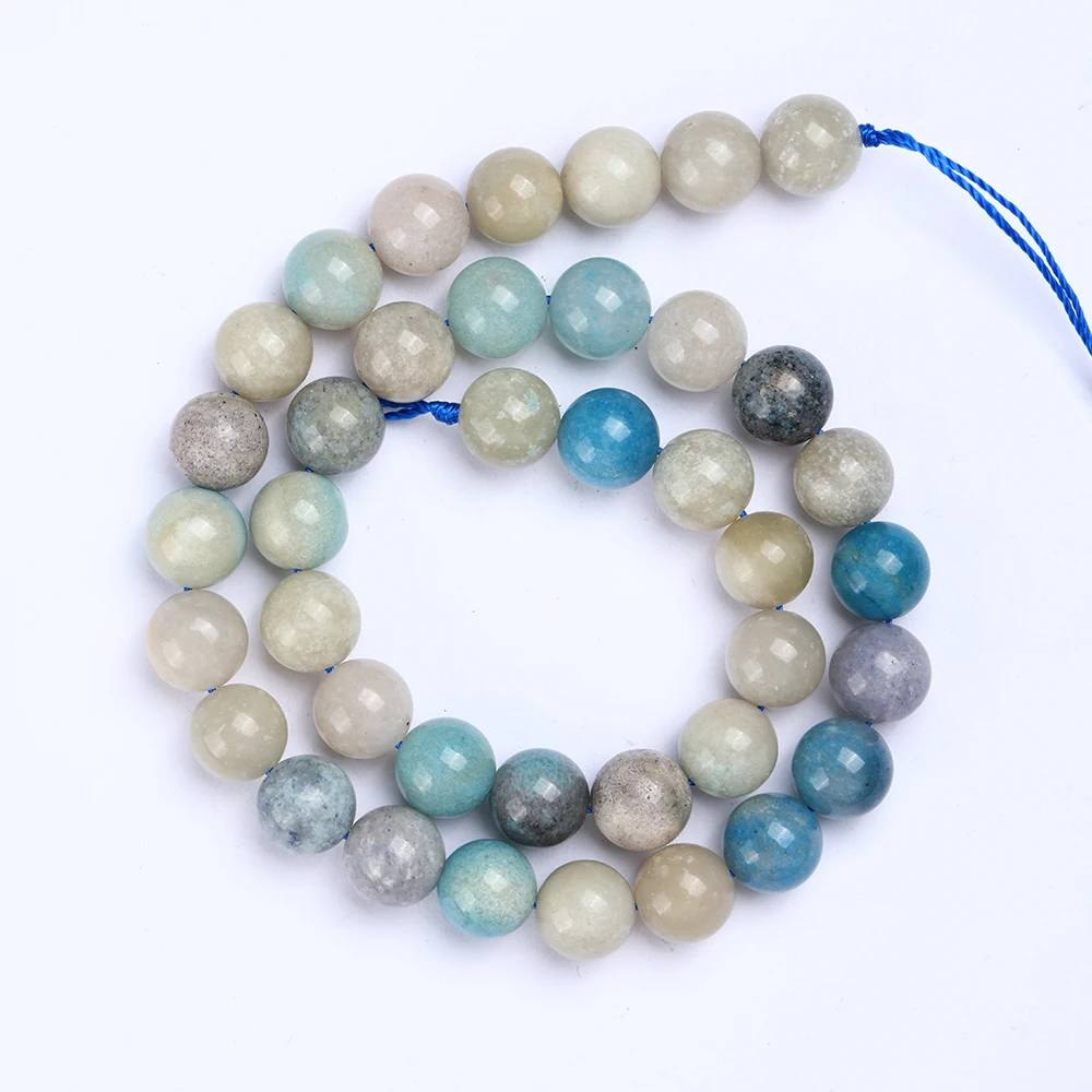 Rare Natural Blue Trolleite Healing Crystals Beads For Jewelry Making Bracelet Necklace Accessories 15'' 6mm 8mm 10mm 4
