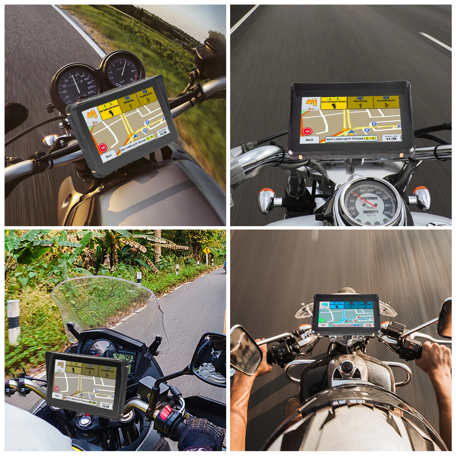 7 Inch Car Gps Navigation 256M+8GB Motorcycle GPS navigation with sunshade waterproof GPS navigator