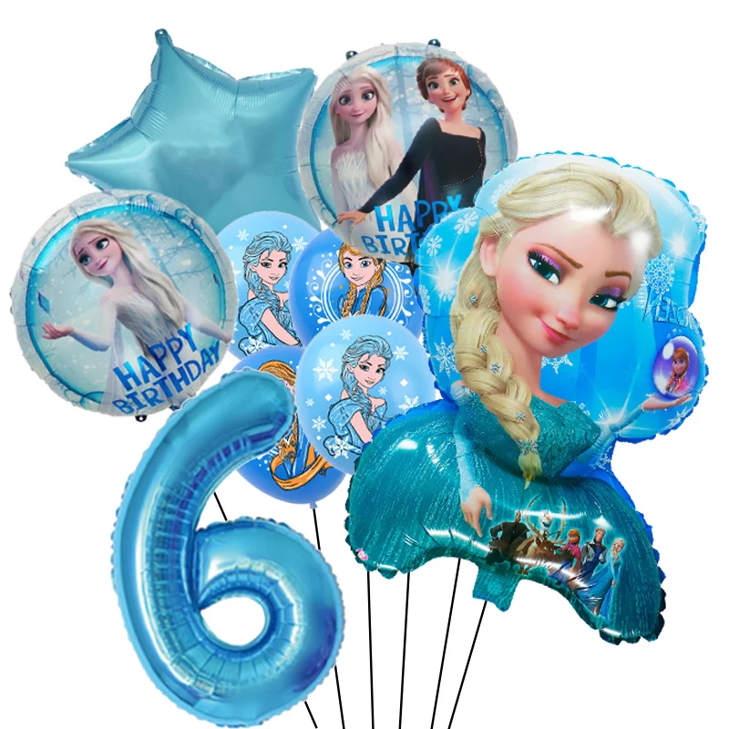 Pequeno balão alumínio redondo Frozen 2™ 23 cm: Decoração