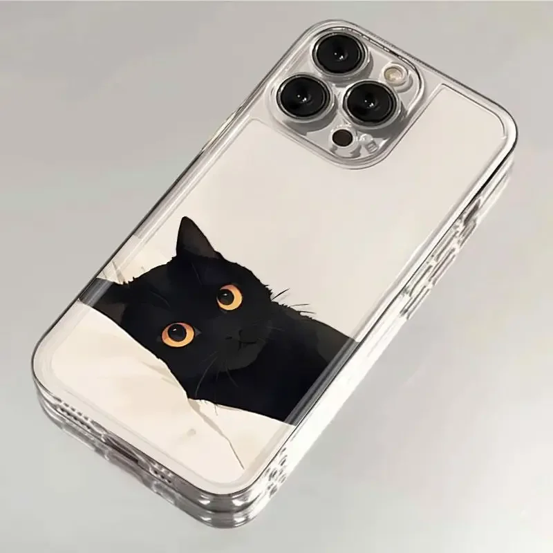 Black Cat Clear Cover Case - Stylish Protective s