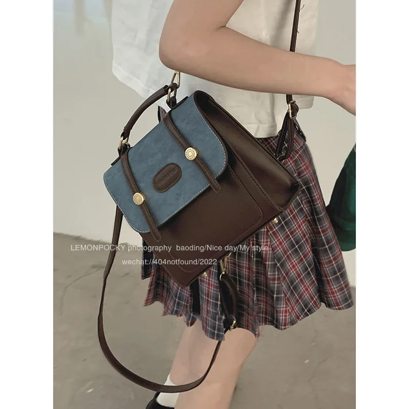 Retro Backpack For Women Winter 2023 New Trend Student Backpack Multi-Functional Schoolbag Portable Travel Bag Free Shipping