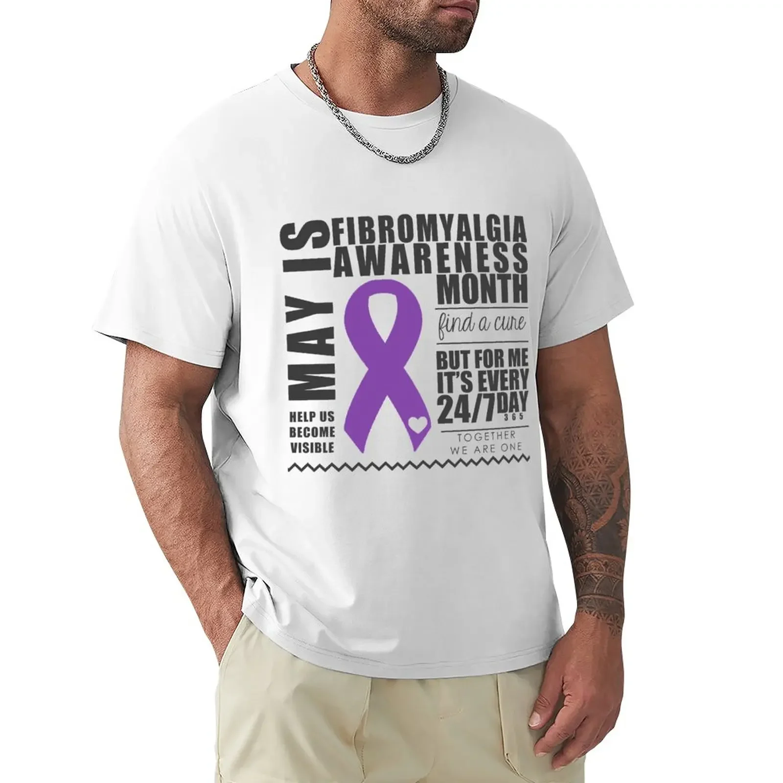 May - Fibromyalgia Awareness Month T-Shirt aesthetic clothes Blouse blacks men graphic t shirts