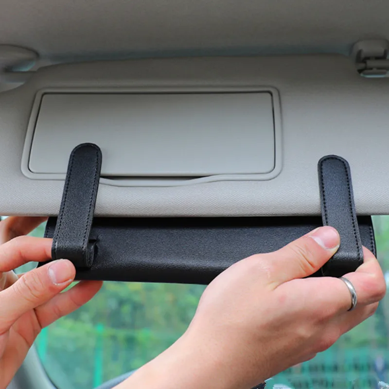 Tissue Box 1Pcs Car Towel Sets Car Sun Visor Holder Auto Interior Storage Decoration for BMW Decor Accessories