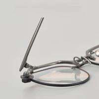 Откидная крышка S-400T, японский стиль, ацетат, чистый титан, овальная оправа для очков, оправа для бровей, мужские сверхлегкие очки — изображение 3