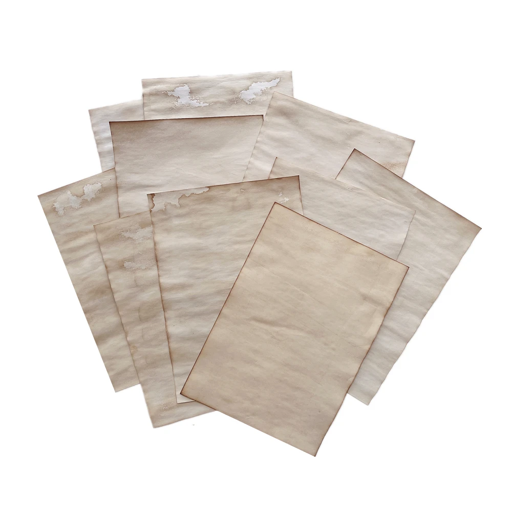 Description Picture 2 of item10 Sheet Coffee Dyed A5 Backdrop Vintage Craft Paper Junk Journal Ephemera DIY Collage Album Scrapbooking Material Paper Pack