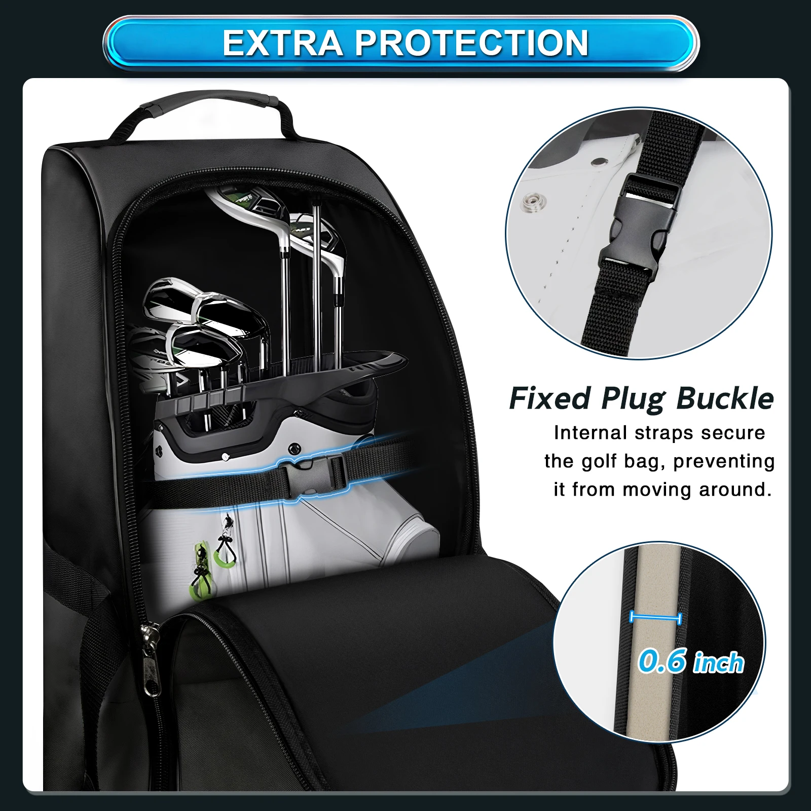 Heavy-Duty Wheeled Golf Travel Bag 2