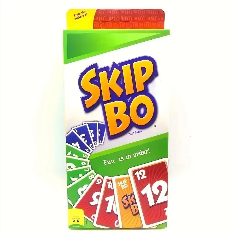 Games UNO SKIP BO Card Game for Family Night Featuring Tv Show Themed Graphics and a Special Rule for 2-10 Players