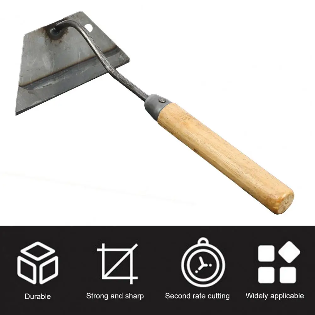 Hand-held Hardened Hollow Hoe with Ergonomic Handle Rustproof Easy Weeding Soil Loosening Farm Hole Garden Supplies