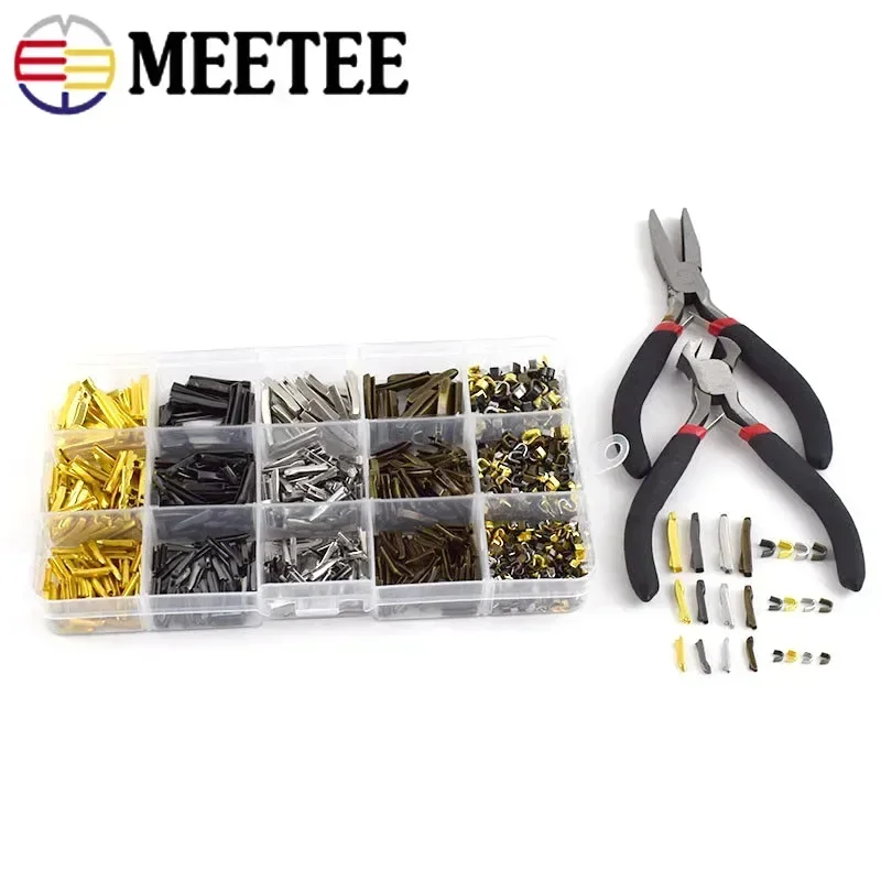 나일론 금속 지퍼 스토퍼 미끄럼 방지 더블 오픈 래치 지퍼 수리 키트, 코트 청바지 가방용 도구, DIY 재봉 액세서리, 3 5 8