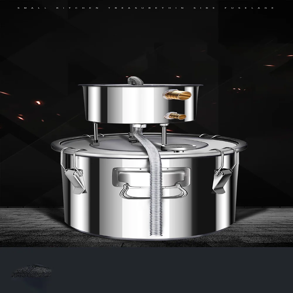 22L/35L/50L Alcohol Brewing Distiller Stainless Steel Home Brewing Kit, Alcohol Still for DIY Whiskey Wine Brandy