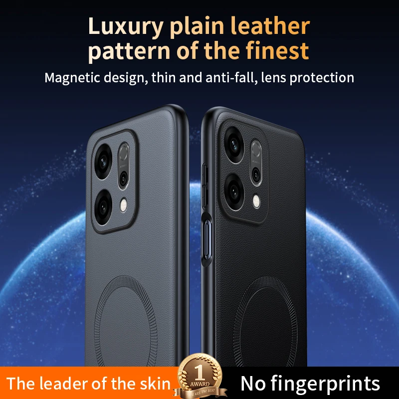 Luxury Slim Leather MagSafe-Compatible Wireless Charging Case