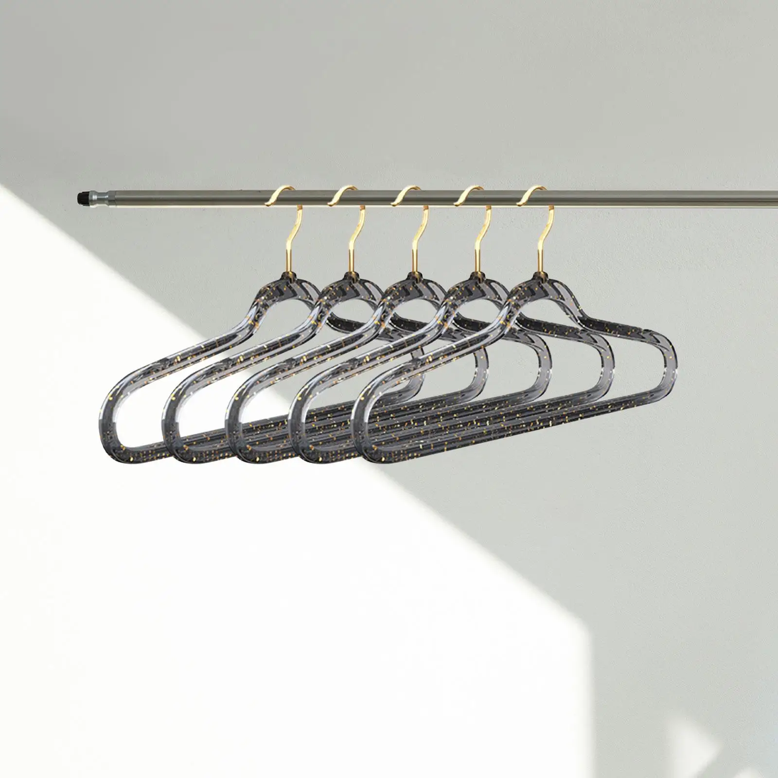 

Вешалка для пальто с блестками, 5 шт., вешалка для одежды повышенной прочности, нескользящий органайзер для шкафа, роскошные вешалки для костюма, для рубашек, костюмов, джинсов