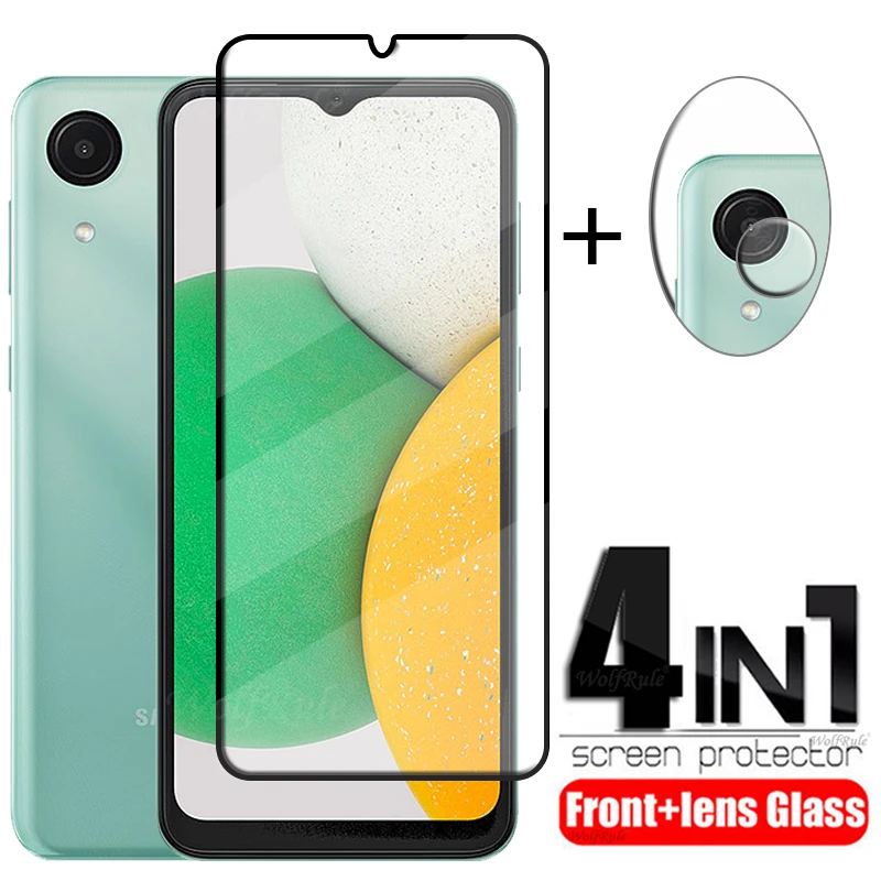 4-In-1 Per Samsung A04 Core Glass Per Samsung A04 Core 9H Full Glass Screen Protector Per Samsung Galaxy A03 A04 Core Lens Glass