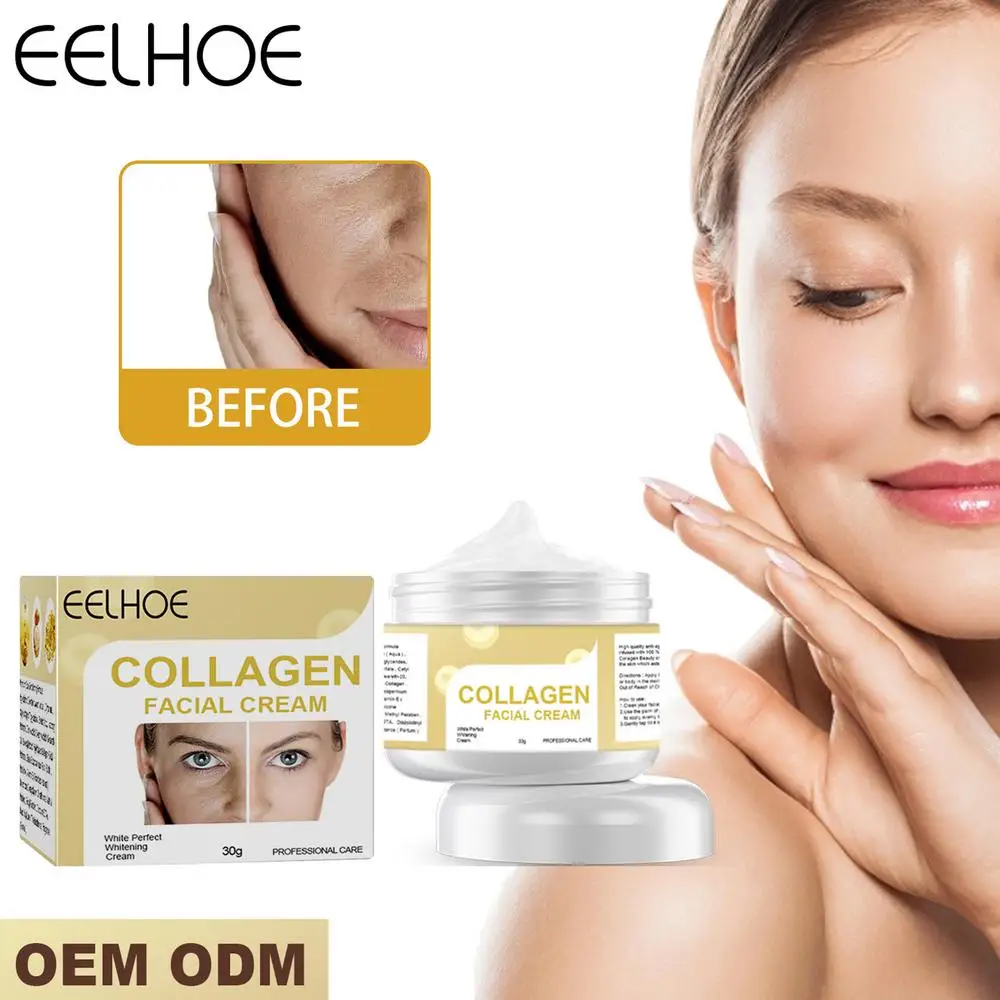 Anti-Aging-Kollagencreme, Anti-Aging-Gesichtsfeuchtigkeitscreme, feuchtigkeitsspendende und aufhellende Tages- und Nachtcreme mit straffendem Vitamin E_voghion.com