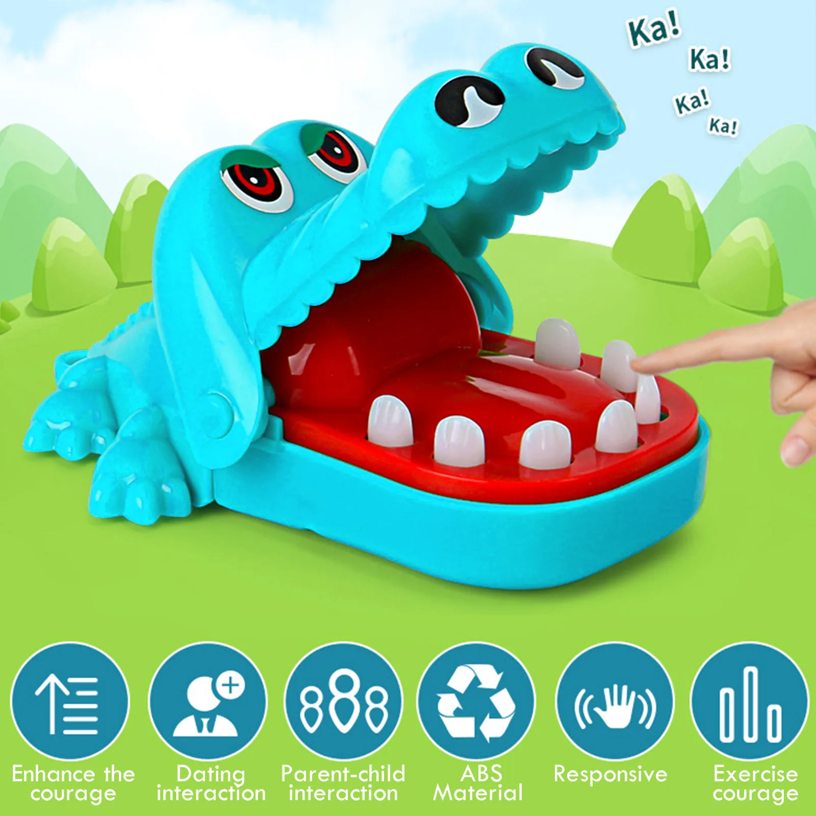 Crocodile Teeth Toys Biting Finger Dentist Games Interactive Mini Biting Finger Game Creative Non‑Toxic for Family Games fidget toys plush toys prank toys dancing cactus toy stress relief toys party toys magic springs toys bubble tube toy educational toy toy gift filler