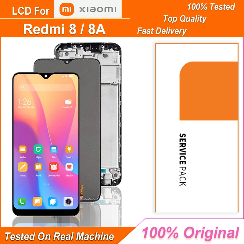 

ЖК-дисплей 6,22 дюйма для XIAOMI Redmi 8, ЖК-дисплей с сенсорным экраном и дигитайзером в сборе для Redmi 8A, MZB8255IN, M1908C3IC