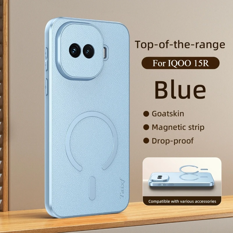 Magsafe Goat Leather Magnetic Wireless Charging Shockproof Phone Case