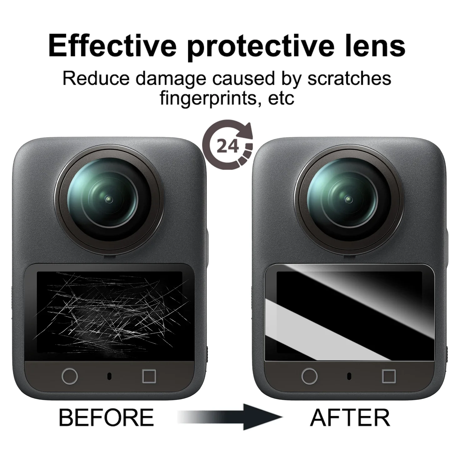 1/3/5PCS 9H Hardness Screen Protectors for DJI Osmo 360 Camera Tempered Glass Films Easy to install for OSMO 360 Accessories