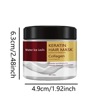 Collagen Keratin Hair Mask Dual Oil Control Moisturizer Conditioner Soft Smooth Frizz Damaged Repair Revitalize Hair Care 3