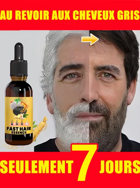 Tueur de cheveux blancs, &eacute;limine les cheveux blancs en 7 jours et restaure la couleur naturelle des