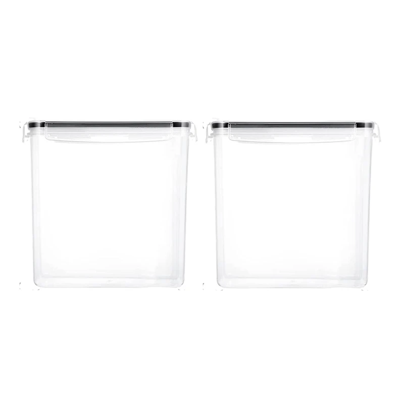 Set Di 4 Contenitori Eremetici Per Alimenti 4L - Plastica Senza BPA, Impilabili, Per Cereali, Farina, Pasta, Zucchero