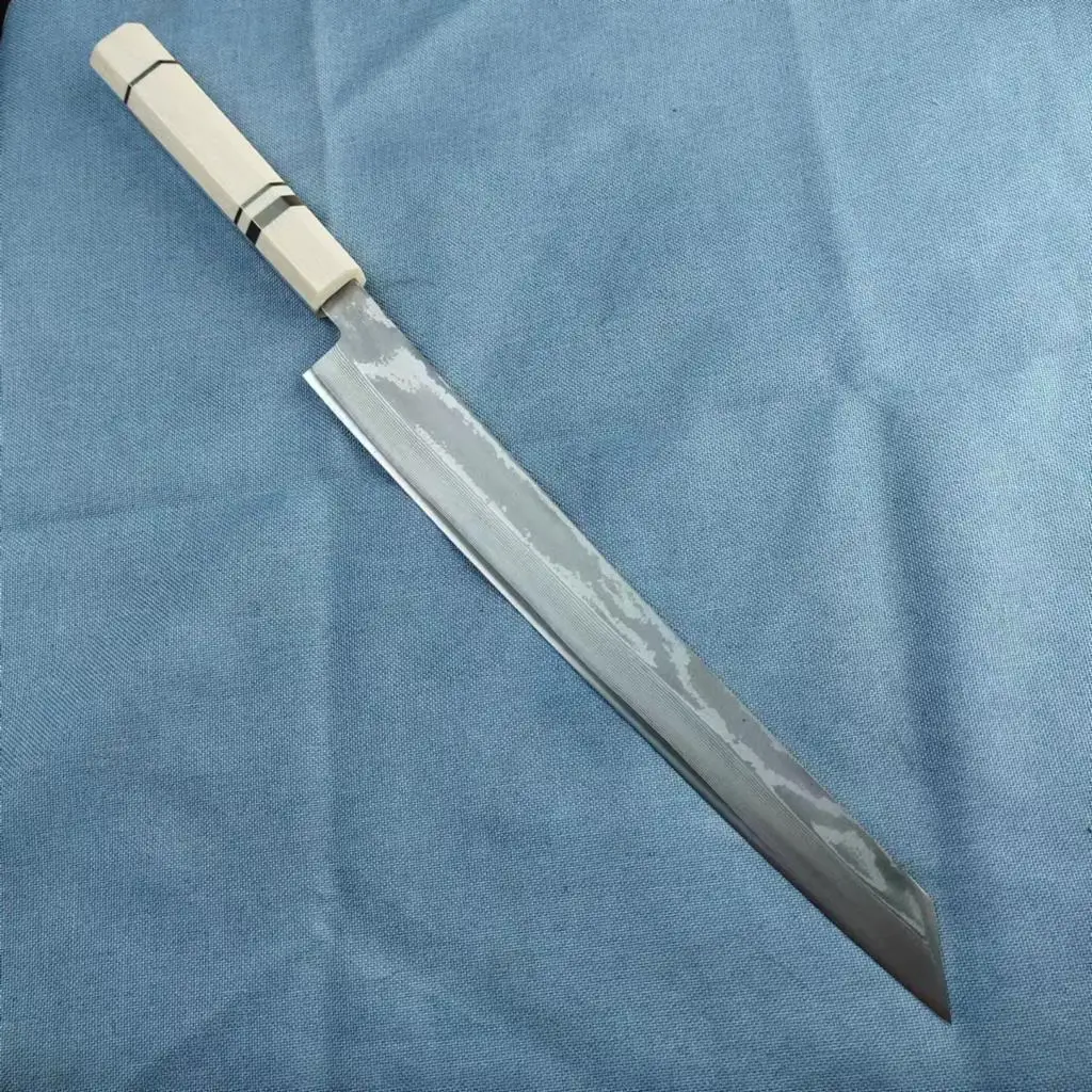 

10/11/12 Inch Sashimi Knife Handmade 10Cr15MoV Damascus Steel Blade Chefs Cleaver Ham Sushi Kiritsuke Sakimaru Kitchen Knives