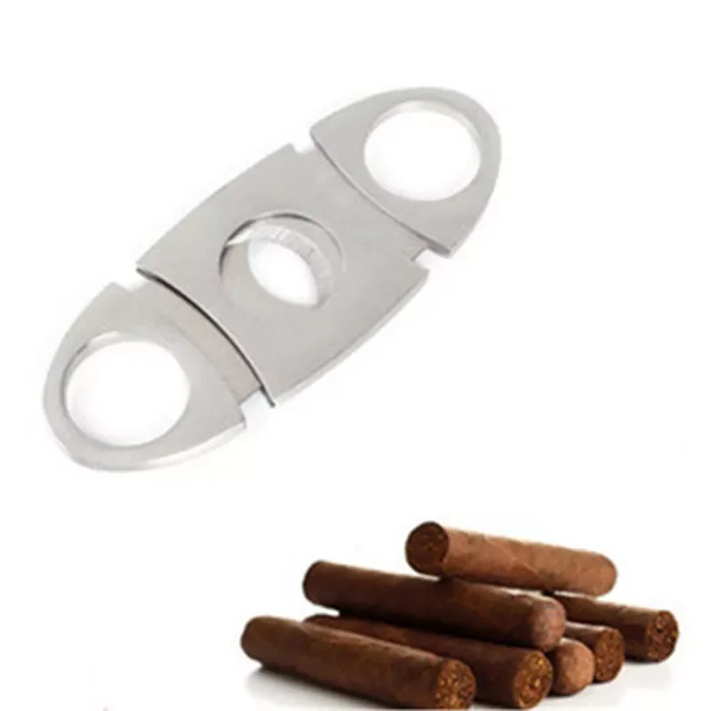 

Cutter Brand Stainless Steel Metal Cigar Cutter Guillotine Cigar Scissors Gift Portable Smoking Accessories Cigar Lighter