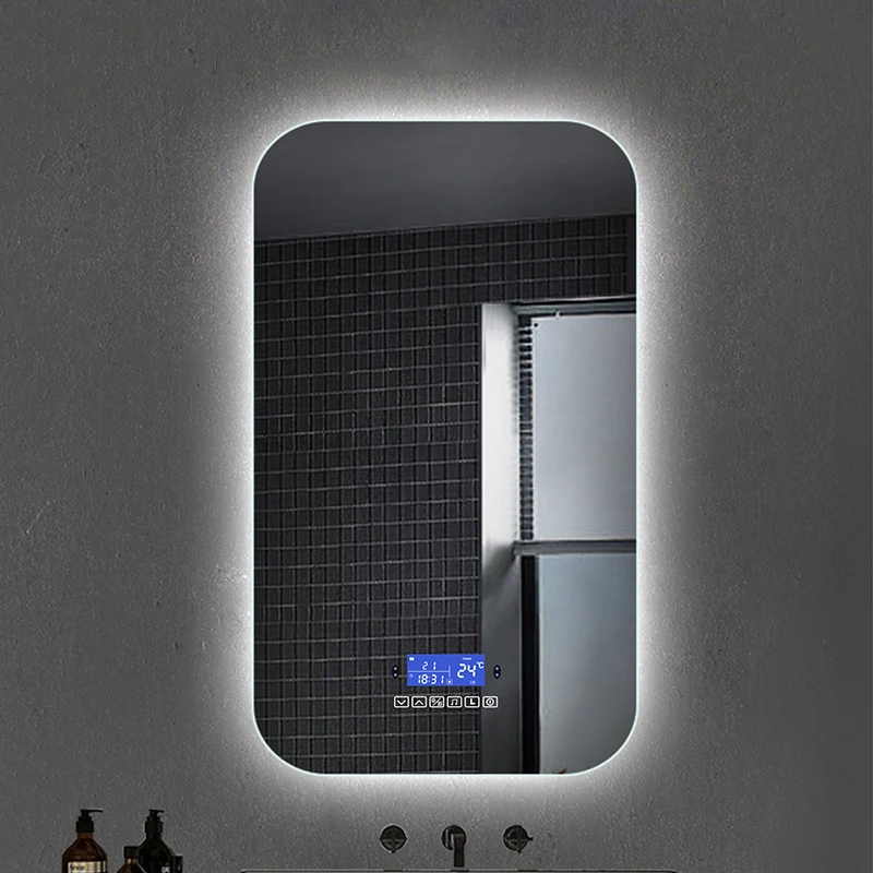 

smart Rectangle Vanity Bathroom Mirror vanity induction Makeup backlight mirror shower decorative espejo Home Improvement GY