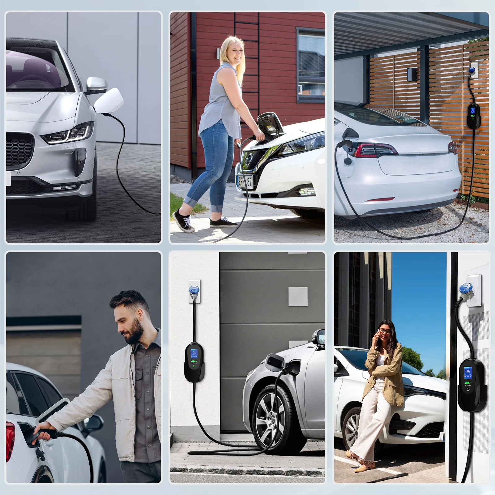 AFYEEV 32A 7,2 KW Typ2 IEC62196-2 EV Ladegerät Tragbare Elektrische Fahrzeug Ladegerät EVSE Ladekabel WiFi Bluetooth APP Steuerung – Detail 12