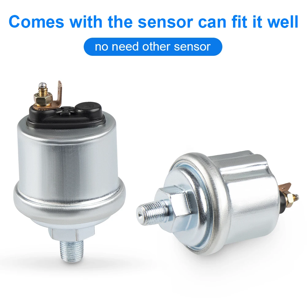 LED Digital Oil Press Gauge 2" 52mm Oil Pressure Gauge With Sensor 0-150PSI Car Oil Pressure Meter 12V For Car Truck Vehicle 4