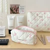Korea Bow Print Women Makeup Bag Large Capacity Portable Cosmetic Case For Travel Toiletries Cosmetics Storage Bag 5