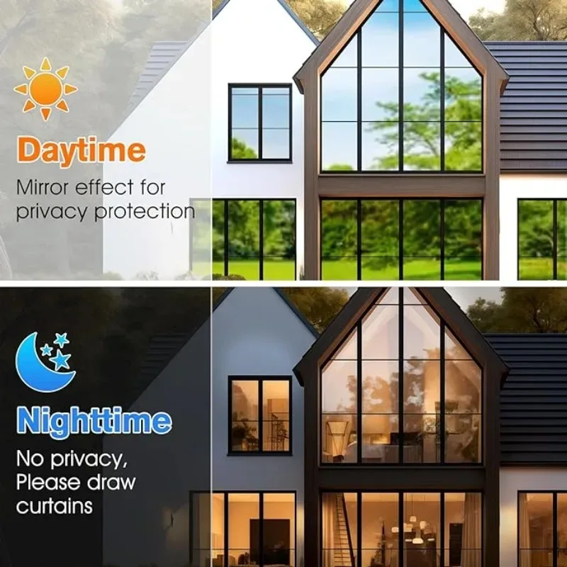 Sunscreen Glass Window Sticker Universal UV Protection One-way Perspective Window Sticker Sunscreen Heat Shield Film